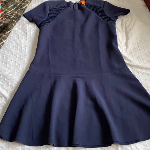 Navy Drop Waist Dress - Picture 2 of 3